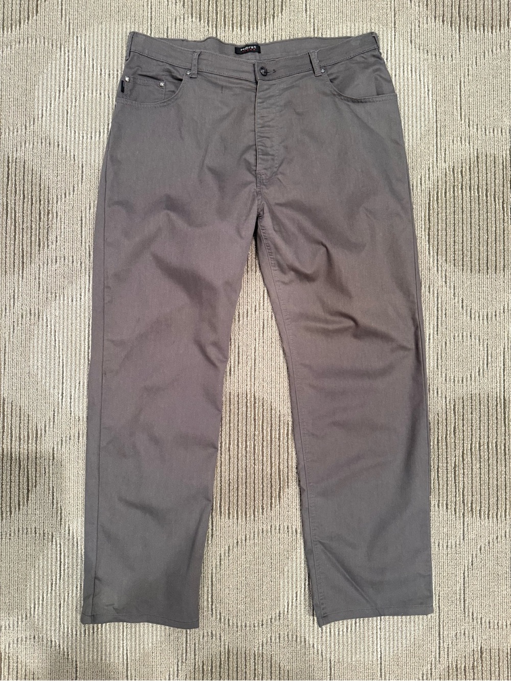 Men's Gray Straight Fit Chino Pants